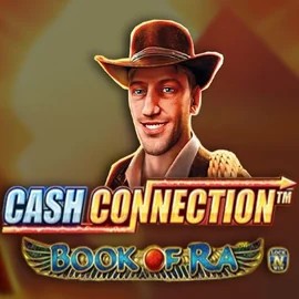 Cash Connection Book Of Ra online game logo by Novomatic on kittybingoslot.uk
