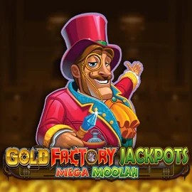 Jackpots logo of Gold Factory Jackpots Mega Moolah from Aurum Signature Studios at Kitty Bingo