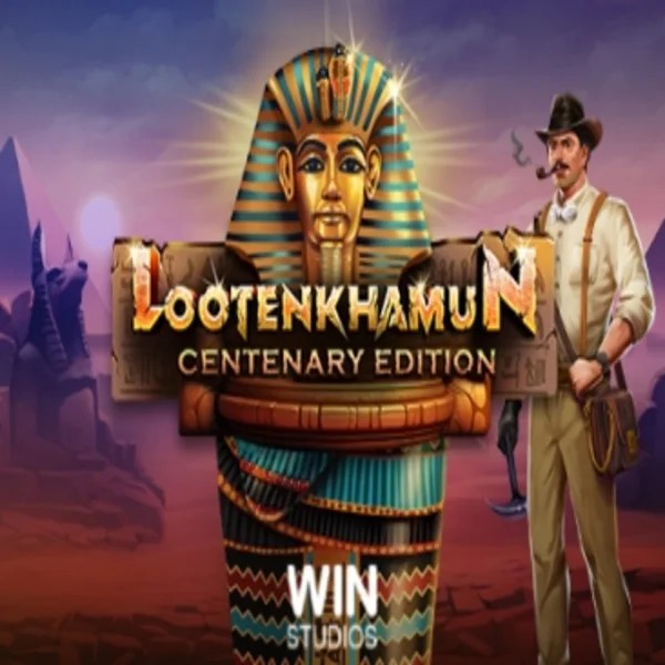 Official Slots logo: Loot'en Khamun the Dead Sea Scrolls by Win Studios at Kitty Bingo