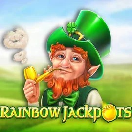 Rainbow Jackpots online game logo by Red Tiger Gaming on kittybingoslot.uk