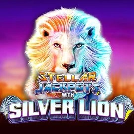 Stellar Jackpots with Silver Lion casino game by Lightning Box Game – featured logo at Kitty Bingo